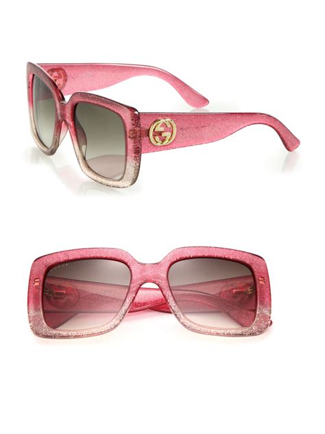 gucci oversize pink glitter shades|Gucci Oversized Sunglasses .